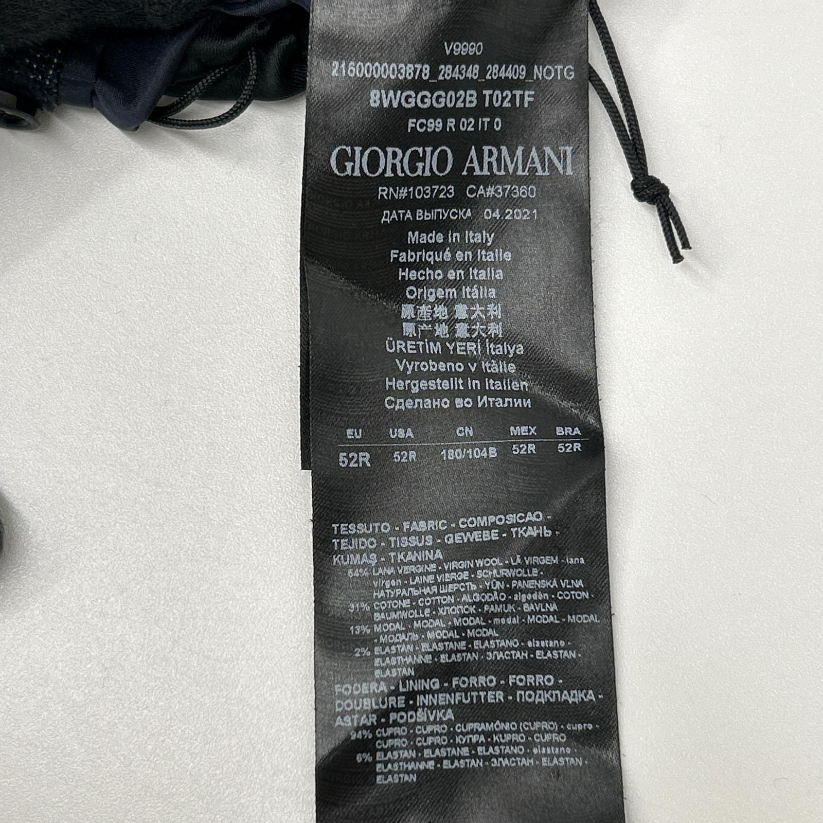 GIORGIOARMANI ジョルジオアルマーニ 8WGGG02B T02TF 21年 ネイビー UPTON シングルブレス ジャケット ジャケット