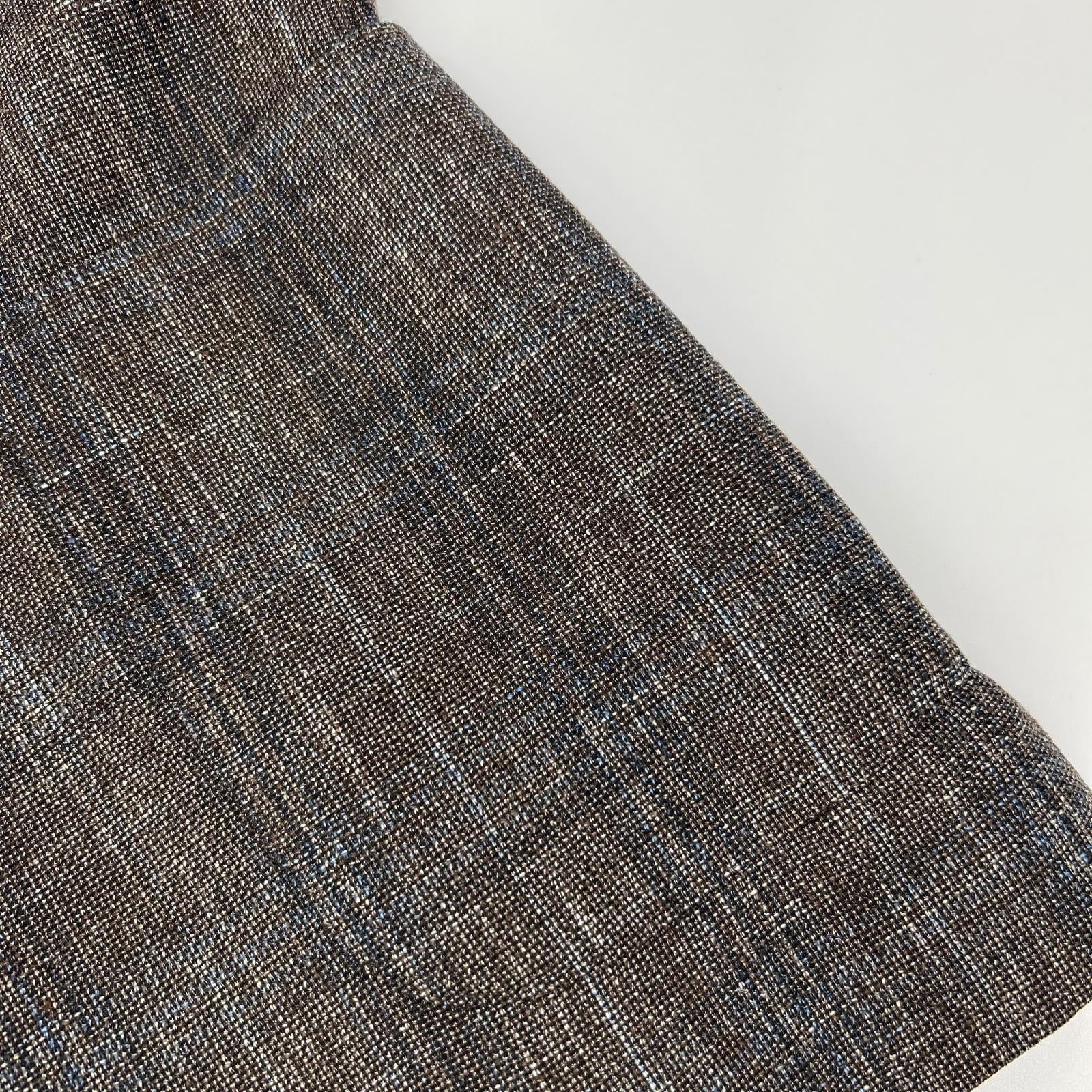 LARDINI ラルディーニ JR0526AQ ブラウン ウールリネンコットン チェック テーラードジャケット ジャケット