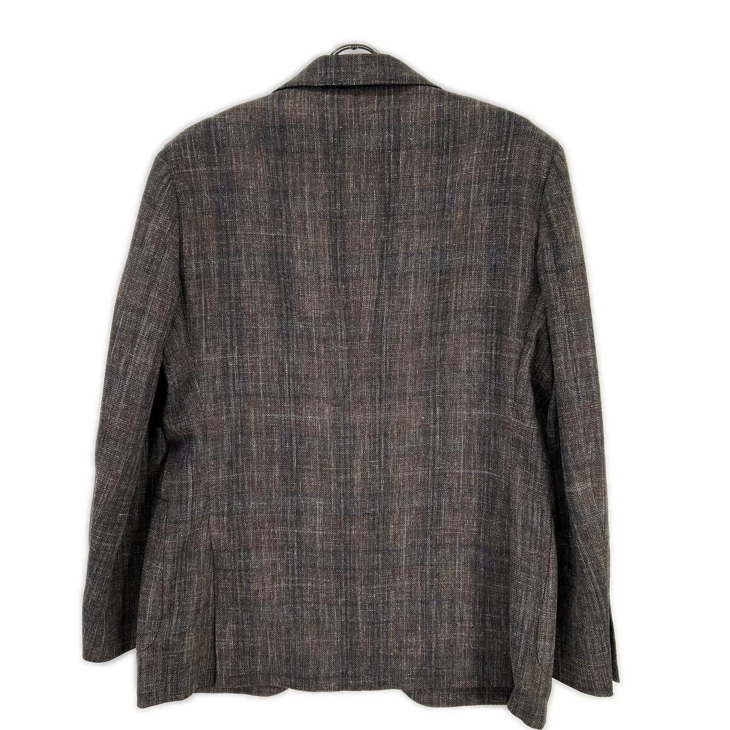 LARDINI ラルディーニ JR0526AQ ブラウン ウールリネンコットン チェック テーラードジャケット ジャケット