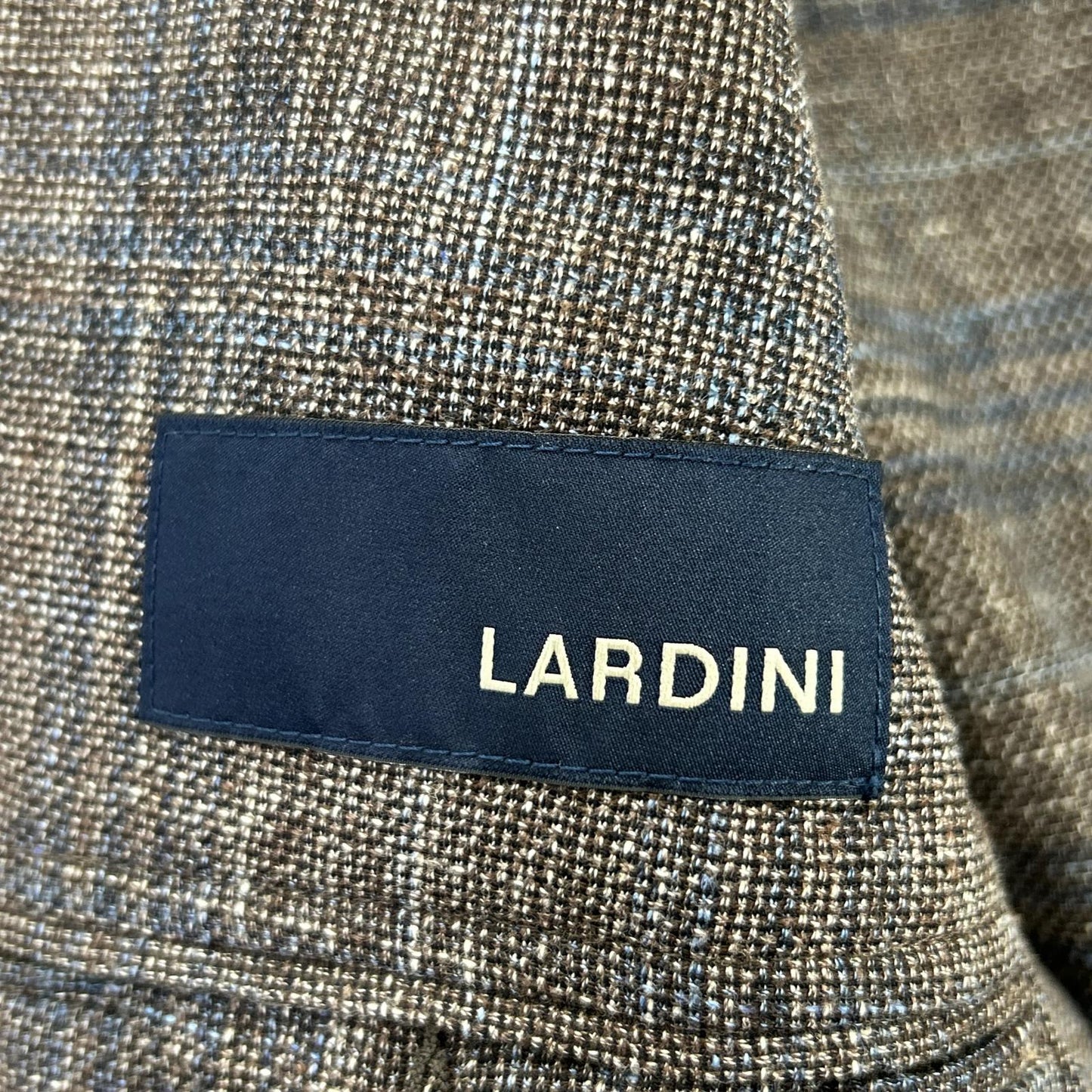 LARDINI ラルディーニ JR0526AQ ブラウン ウールリネンコットン チェック テーラードジャケット ジャケット