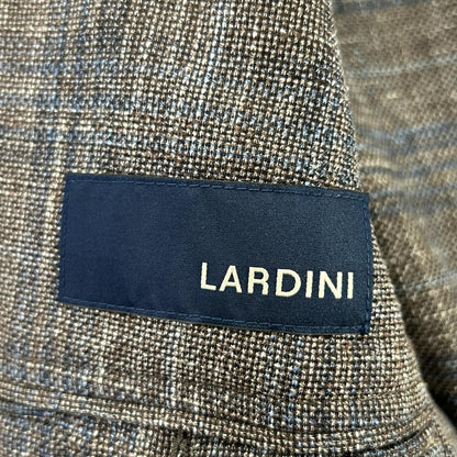 LARDINI ラルディーニ JR0526AQ ブラウン ウールリネンコットン チェック テーラードジャケット ジャケット