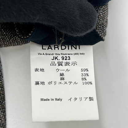 LARDINI ラルディーニ JR0526AQ ブラウン ウールリネンコットン チェック テーラードジャケット ジャケット