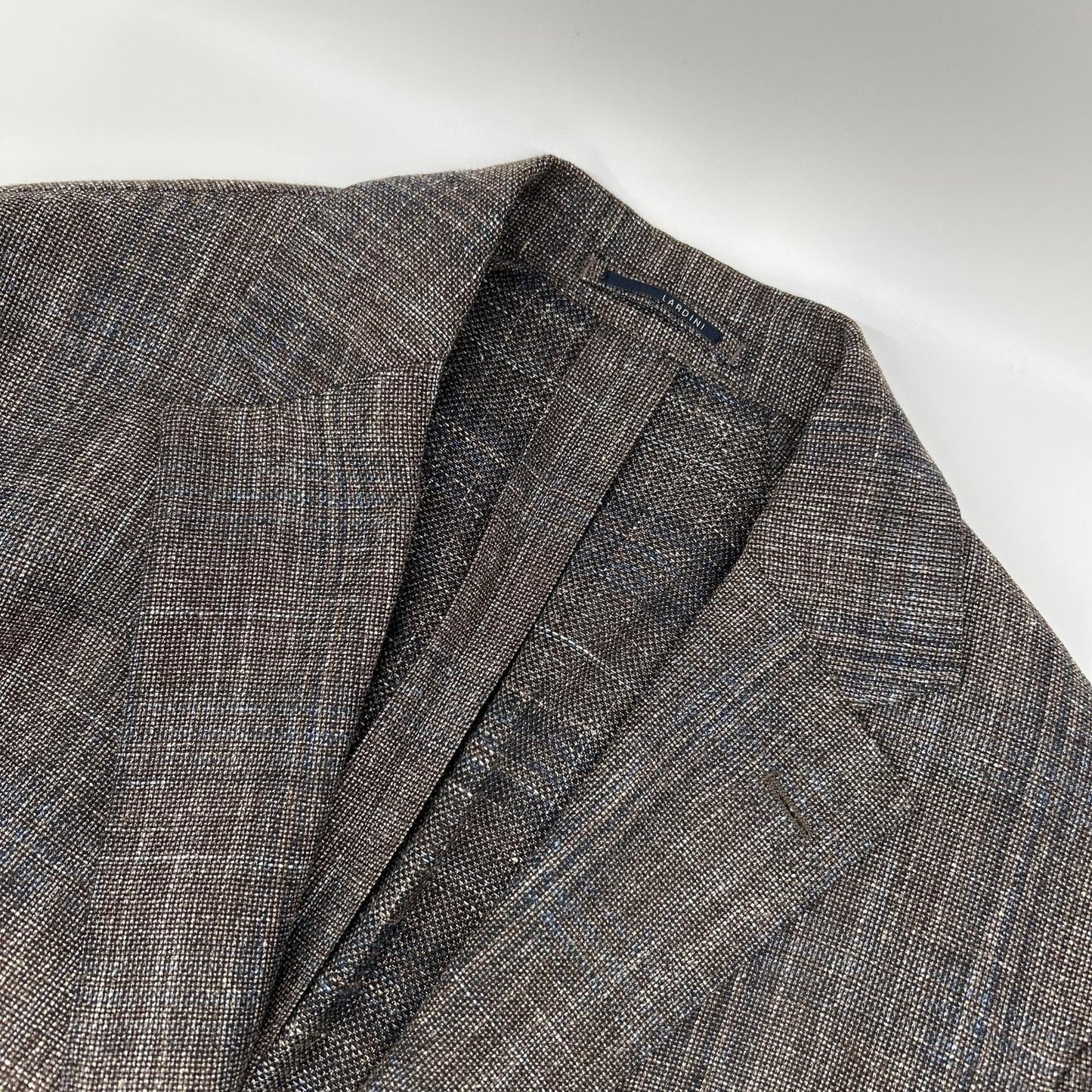 LARDINI ラルディーニ JR0526AQ ブラウン ウールリネンコットン チェック テーラードジャケット ジャケット