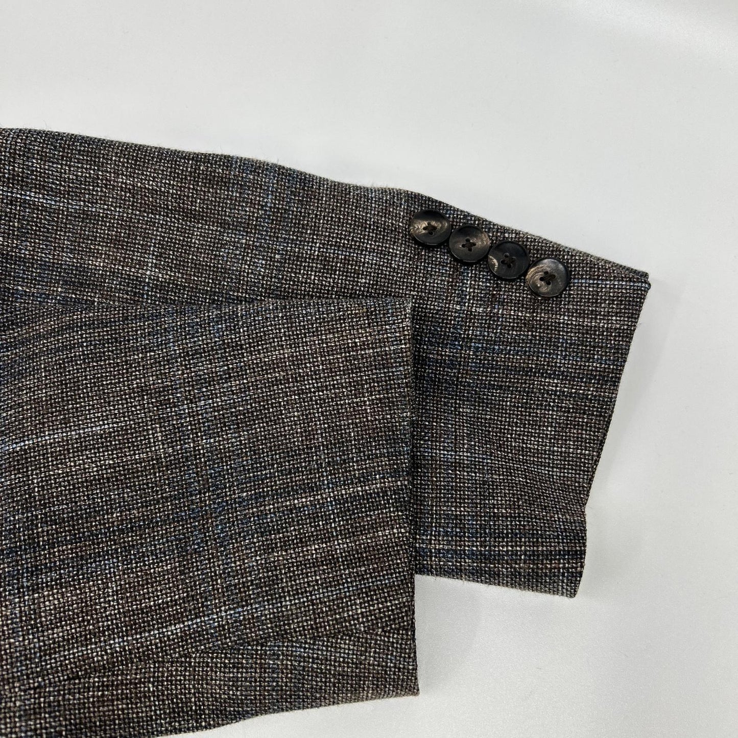 LARDINI ラルディーニ JR0526AQ ブラウン ウールリネンコットン チェック テーラードジャケット ジャケット