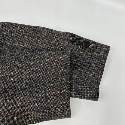 LARDINI ラルディーニ JR0526AQ ブラウン ウールリネンコットン チェック テーラードジャケット ジャケット