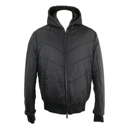 ARMANICOLLEZIONI Armani Collezioni Lamb Leather Hooded Padded Jacket Jacket