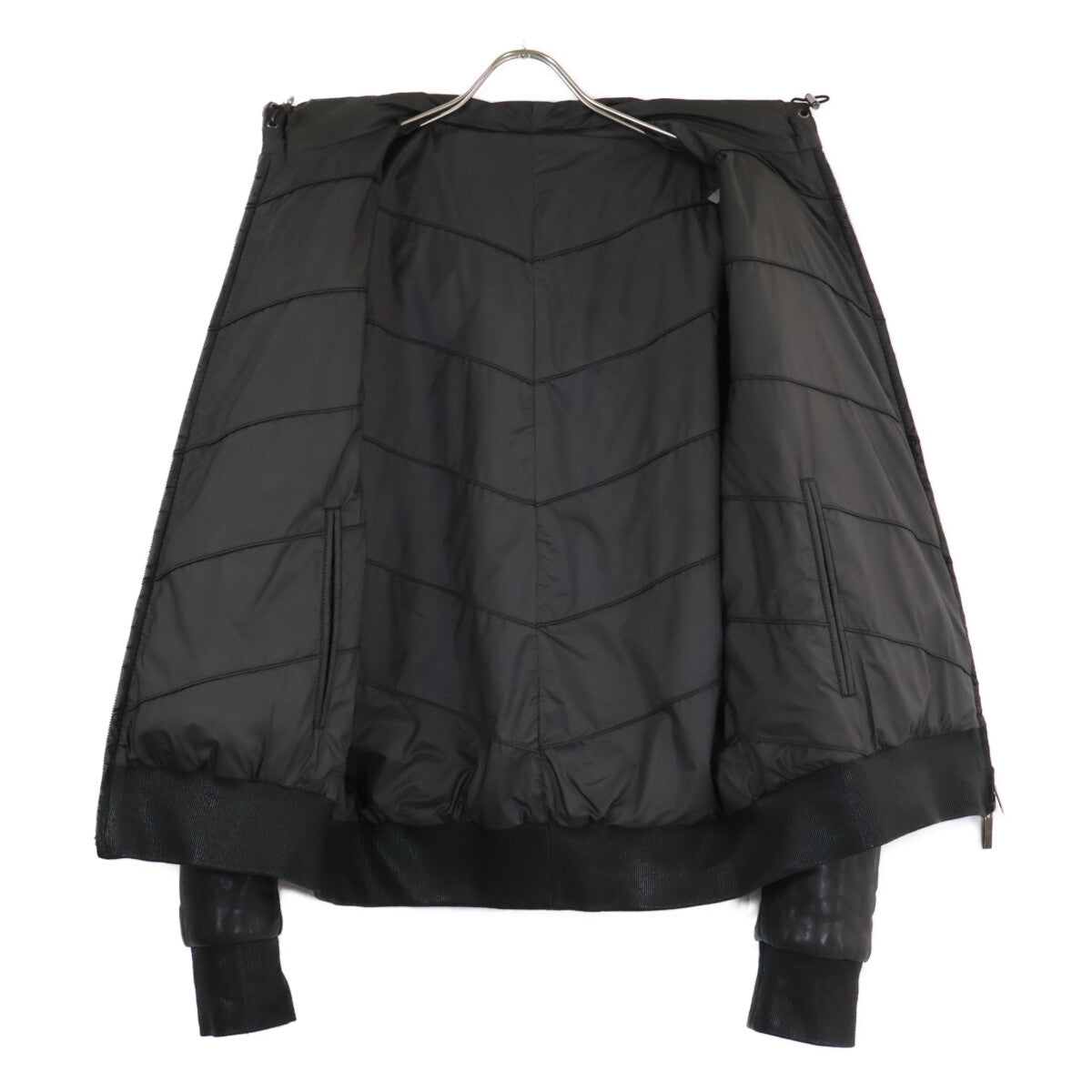 ARMANICOLLEZIONI Armani Collezioni Lamb Leather Hooded Padded Jacket Jacket