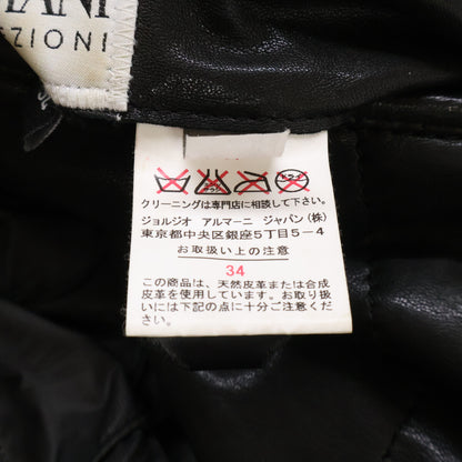 ARMANICOLLEZIONI Armani Collezioni Lamb Leather Hooded Padded Jacket Jacket