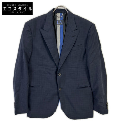 LOUIS VUITTON ルイヴィトン RM191F IQE HGCF4E 19年製 ネイビー チェック 2B テーラードジャケット ジャケット