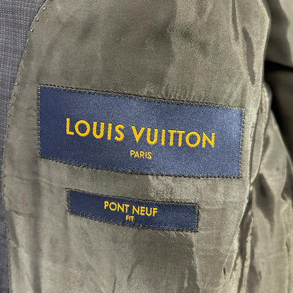 LOUIS VUITTON ルイヴィトン RM191F IQE HGCF4E 19年製 ネイビー チェック 2B テーラードジャケット ジャケット
