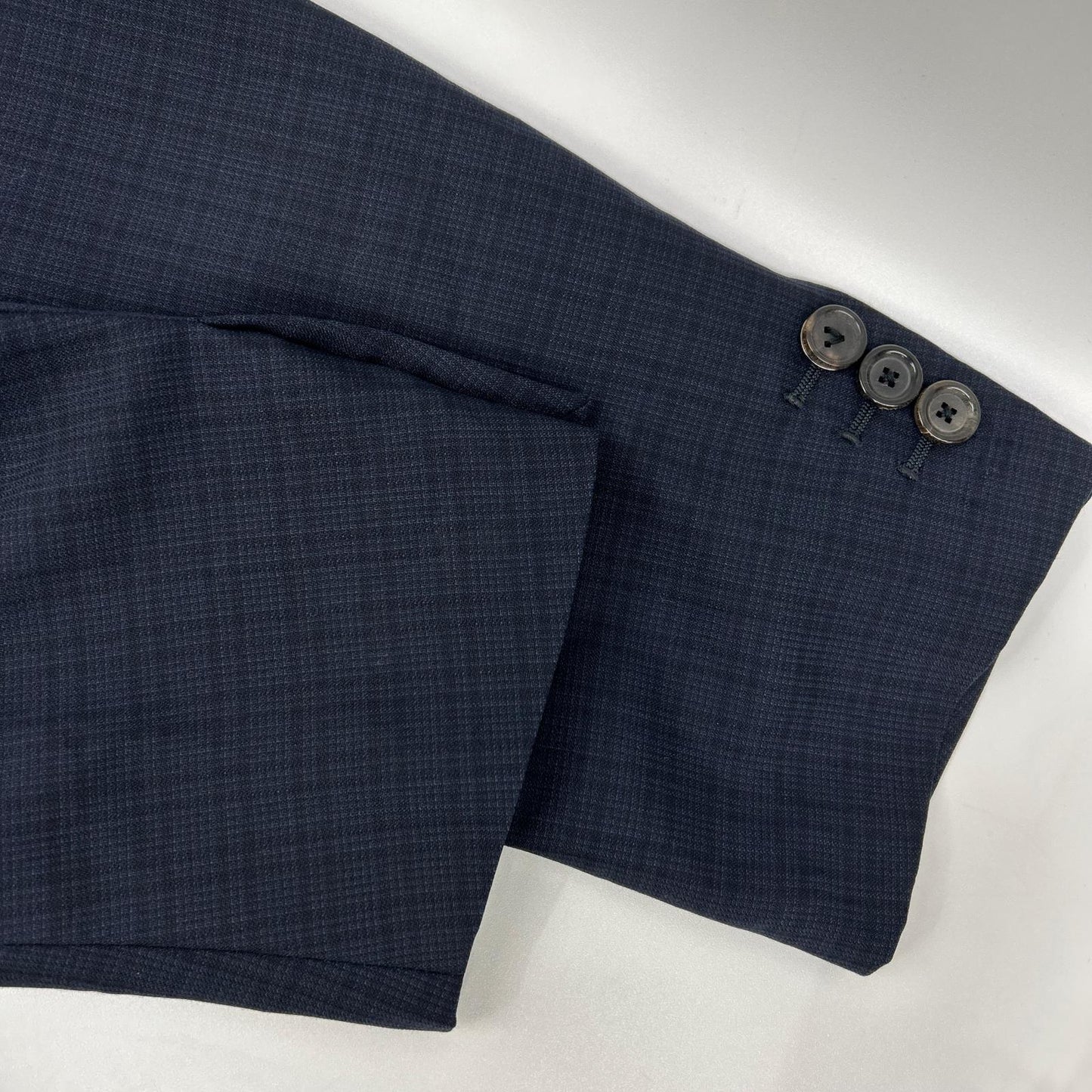 LOUIS VUITTON ルイヴィトン RM191F IQE HGCF4E 19年製 ネイビー チェック 2B テーラードジャケット ジャケット