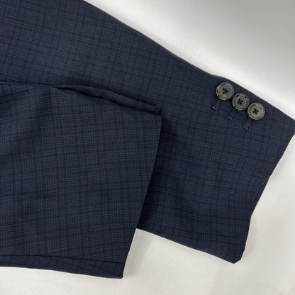 LOUIS VUITTON ルイヴィトン RM191F IQE HGCF4E 19年製 ネイビー チェック 2B テーラードジャケット ジャケット