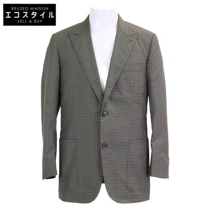 HERMES Erumesu G79206 Belvest-Made Silk Seersucker Jacket Jacket
