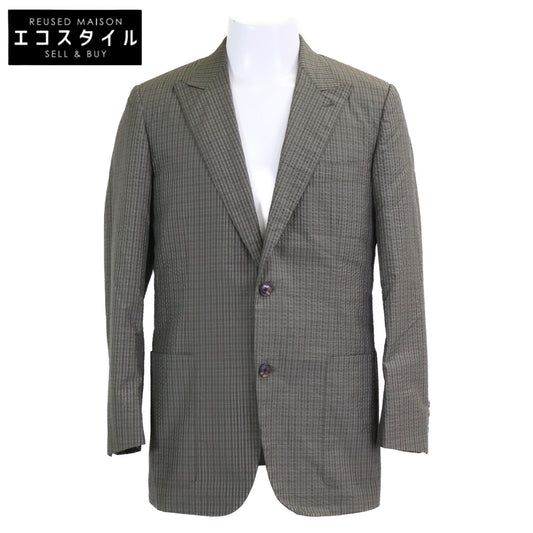 HERMES エルメス G79206 ベルベスト製 シルク シアサッカー ジャケット ジャケット