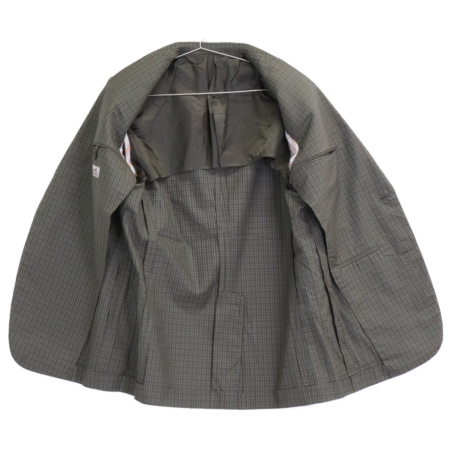 HERMES Erumesu G79206 Belvest-Made Silk Seersucker Jacket Jacket