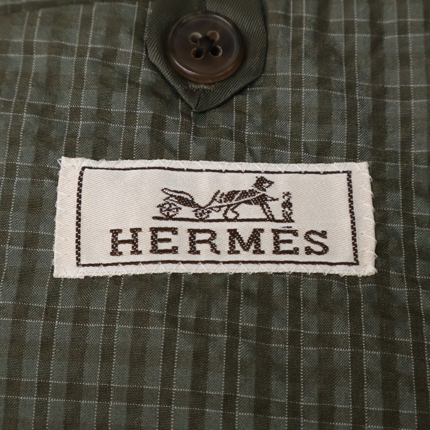 HERMES Erumesu G79206 Belvest-Made Silk Seersucker Jacket Jacket