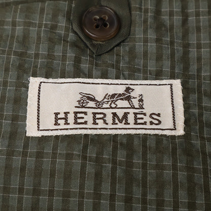 HERMES Erumesu G79206 Belvest-Made Silk Seersucker Jacket Jacket