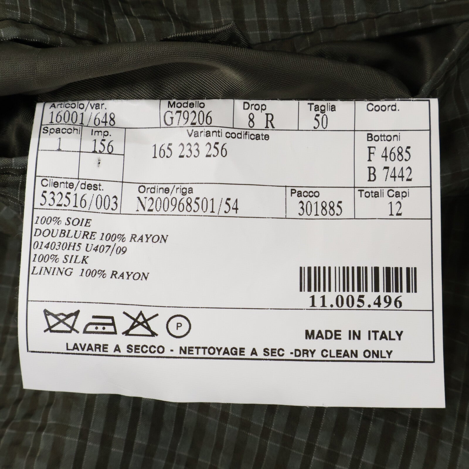 HERMES Erumesu G79206 Belvest-Made Silk Seersucker Jacket Jacket