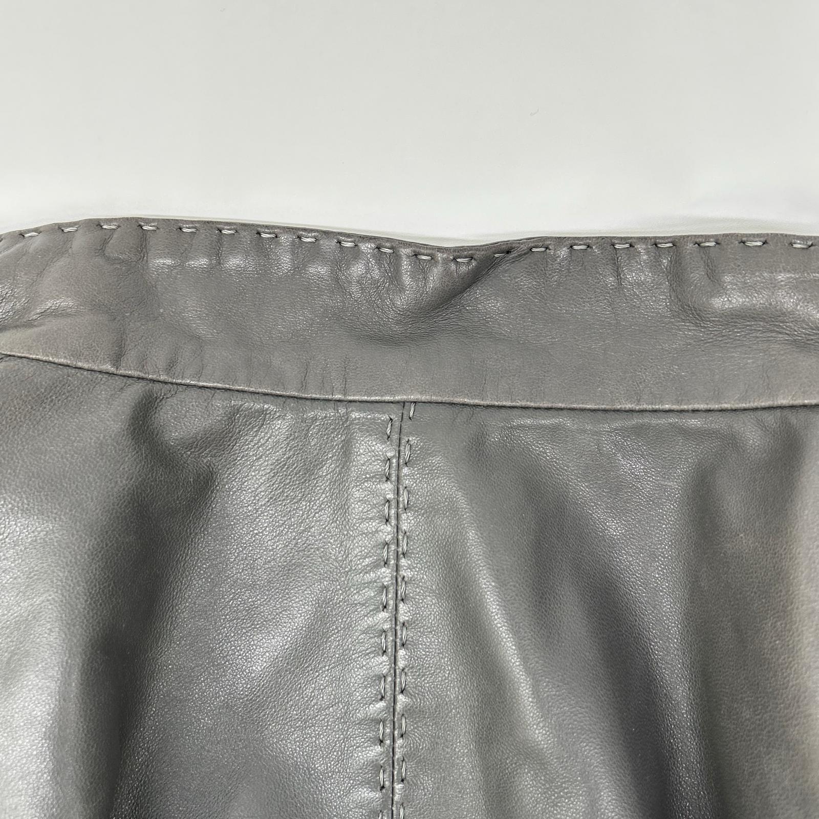 LaurelEscada ローレルエスカーダ グレー レザー ジャケット ジャケット