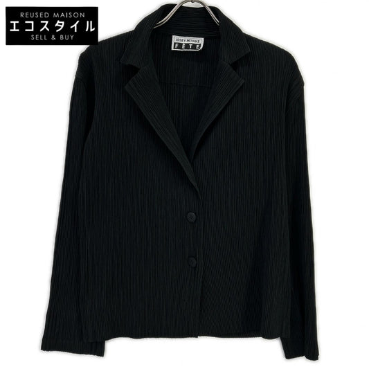 ISSEY MIYAKE FETE ISSEY MIYAKE FETE IF52FD421 Black Pleated Tailored Jacket Jacket