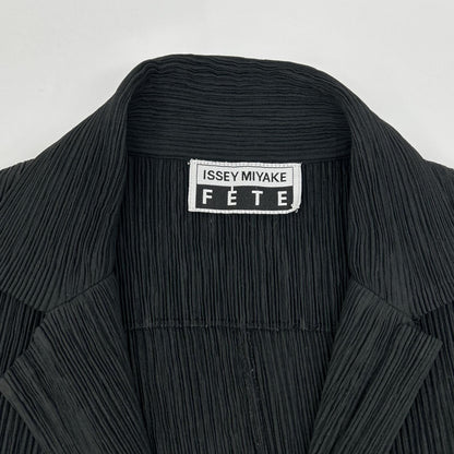 ISSEY MIYAKE FETE イッセイミヤケフェット IF52FD421 ブラック プリーツ テーラードジャケット ジャケット