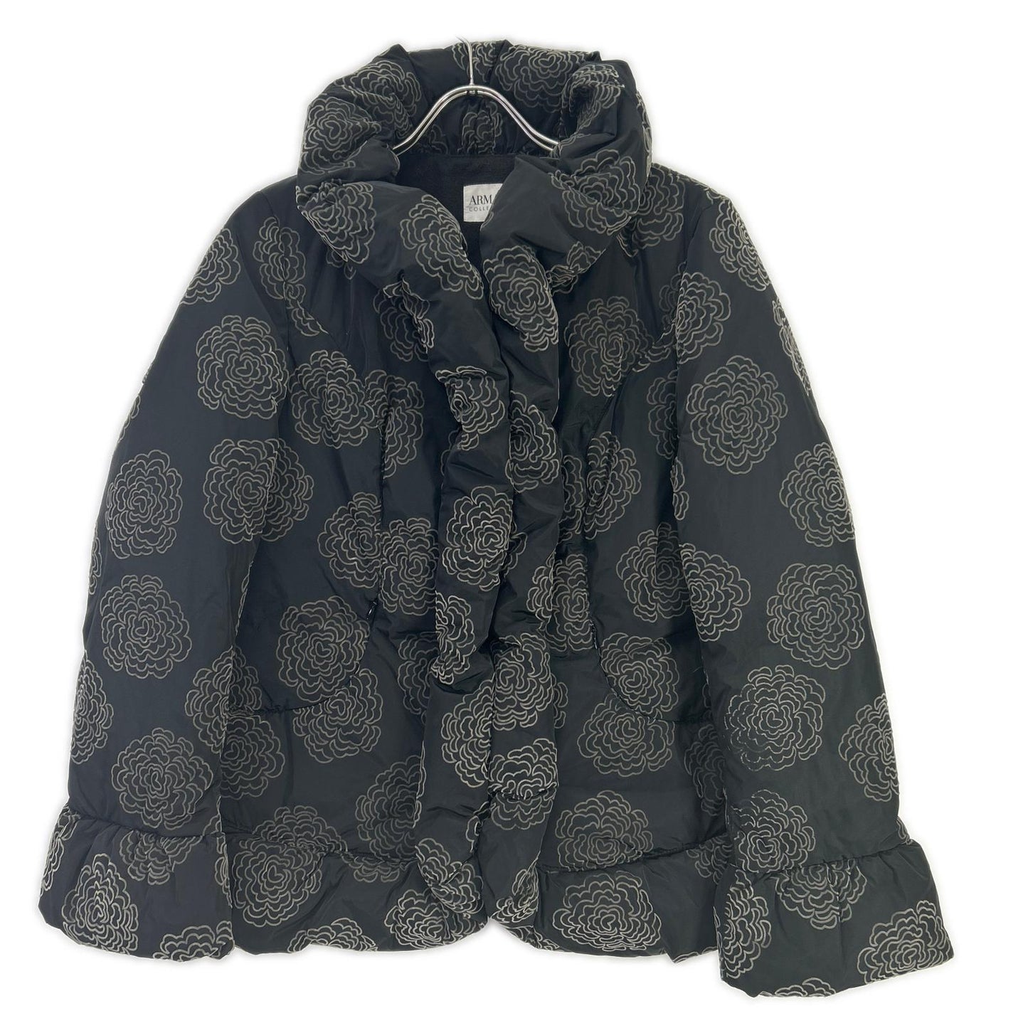 ARMANI COLLEZIONI DMB74WDM770 black floral padded jacket