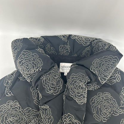 ARMANI COLLEZIONI DMB74WDM770 black floral padded jacket