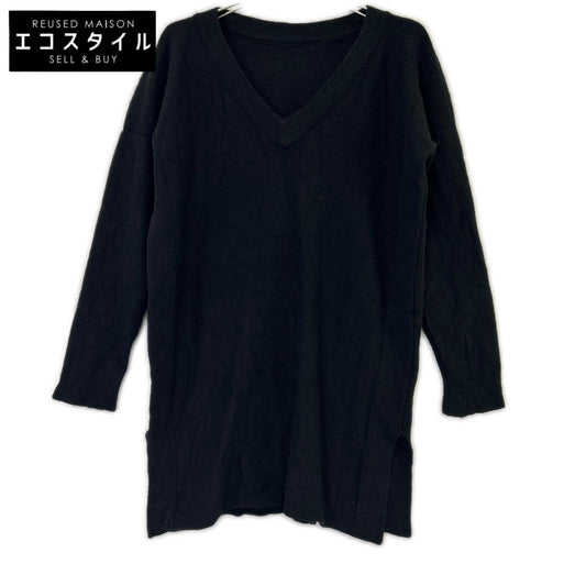 ISSEY MIYAKE イッセイミヤケ IM63KT004 ブラック カシミヤ Vネック ニットセーター トップス