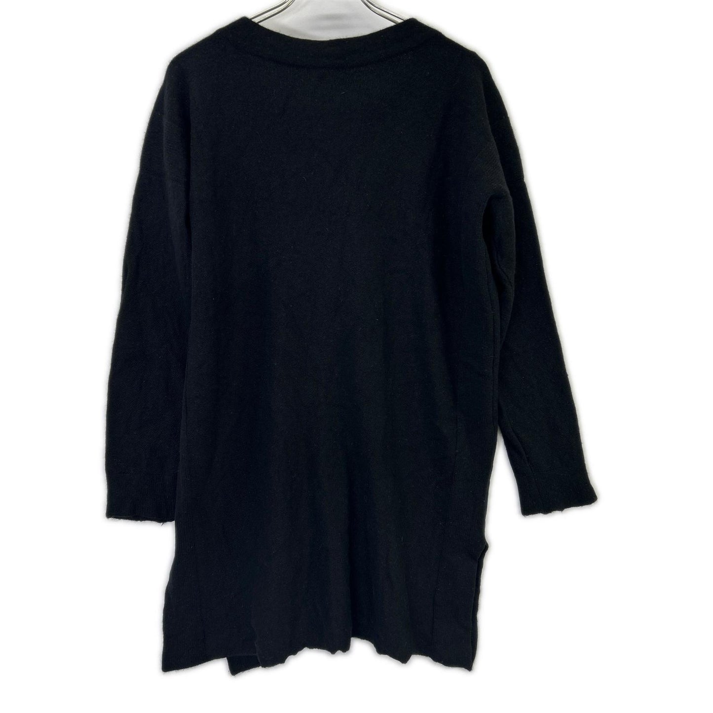 ISSEY MIYAKE IM63KT004 Black Cashmere V-Neck Knit Sweater Tops