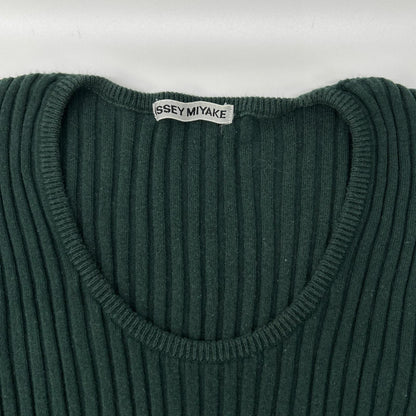ISSEY MIYAKE イッセイミヤケ IM01KN046 グリーン クルーネック セーター トップス