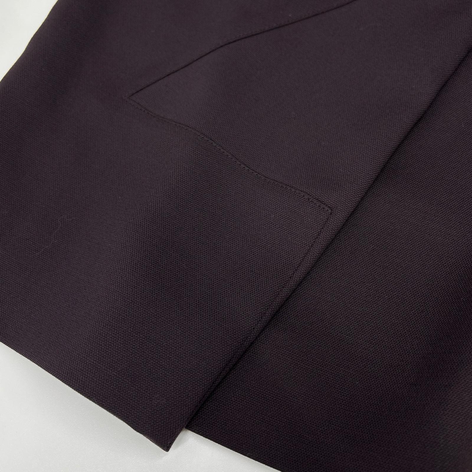 CELINE セリーヌ パープル 2 1B82/2492 ウール 2プリーツ スラックス パンツ マカダム ボトムス
