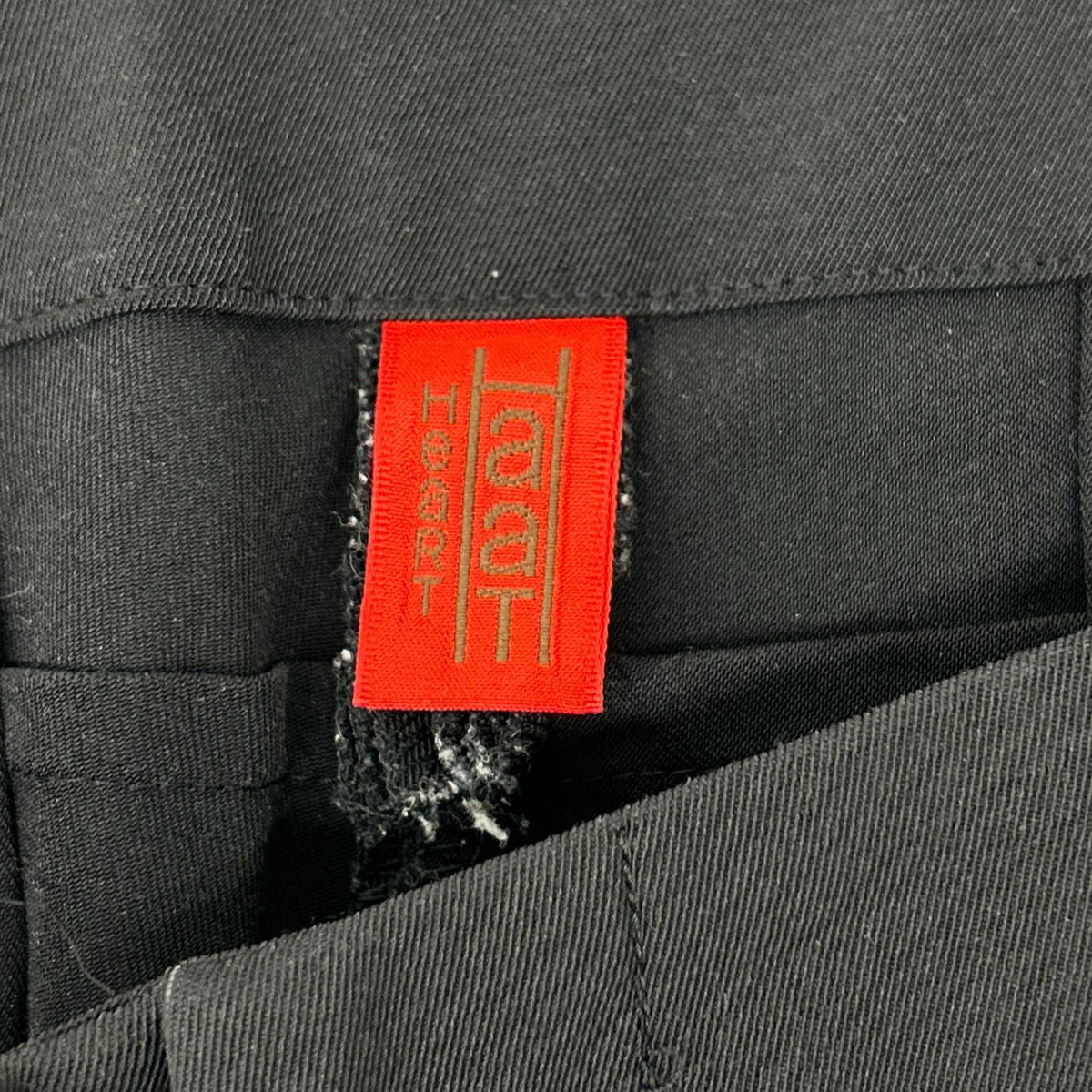HaaT ISSEY MIYAKE ハート イッセイミヤケ HA73FF546 ブラック コットン混 ストレートパンツ ボトムス