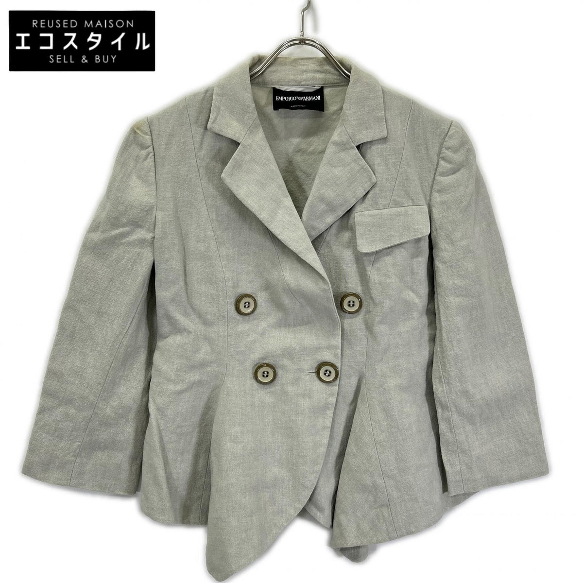 EMPORIOARMANI R2G09T R2009 gray double-breasted jacket jacket