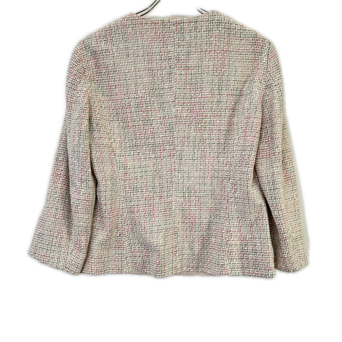 MAXMARA STUDIO マックスマーラスタジオ 60411937070 ピンク ツイード ノーカラー ジャケット ジャケット