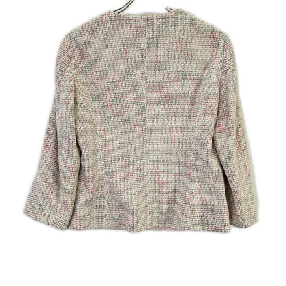 MAXMARA STUDIO マックスマーラスタジオ 60411937070 ピンク ツイード ノーカラー ジャケット ジャケット
