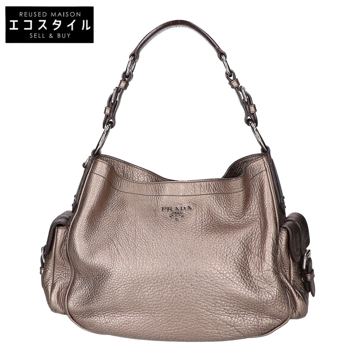 PRADA プラダ BR3353 VIT.DAINO レザー ホーボー ショルダーバッグ