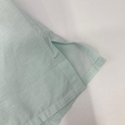 【SALE】 HERMES エルメス ボタンダウン半袖シャツ リネン混 スカイブルー トップス