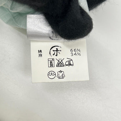 【SALE】 HERMES エルメス ボタンダウン半袖シャツ リネン混 スカイブルー トップス