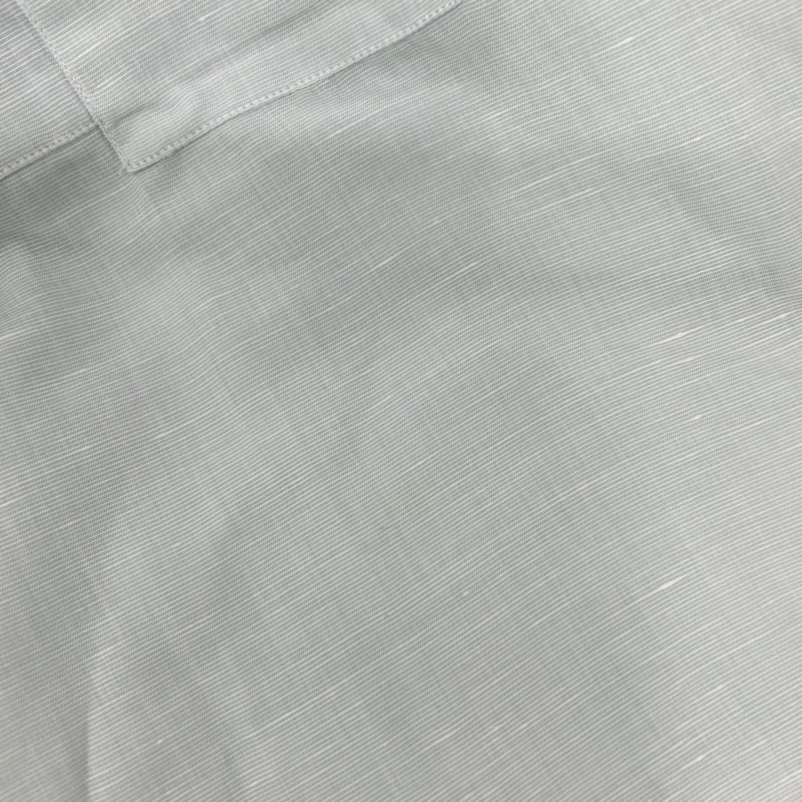 【SALE】 HERMES エルメス ボタンダウン半袖シャツ リネン混 スカイブルー トップス