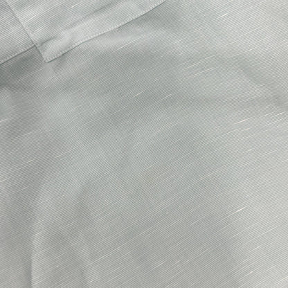 【SALE】 HERMES エルメス ボタンダウン半袖シャツ リネン混 スカイブルー トップス