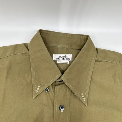 HERMES エルメス 【美品】ボタンダウン 半袖シャツ トップス