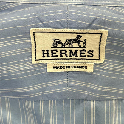 HERMES エルメス 【美品】ストライプ セリエボタン 長袖シャツ トップス