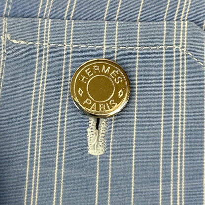 HERMES エルメス 【美品】ストライプ セリエボタン 長袖シャツ トップス