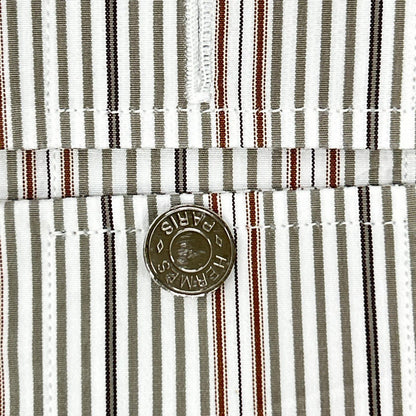 HERMES エルメス 【美品】ストライプ セリエボタン 長袖シャツ トップス
