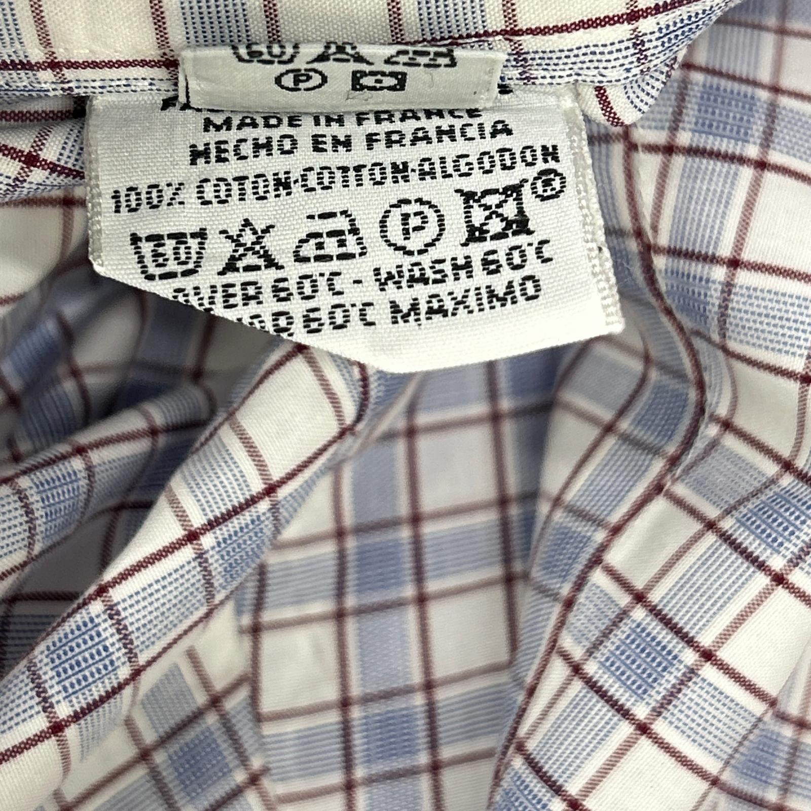 HERMES エルメス 【美品】チェック セリエボタン 長袖シャツ トップス