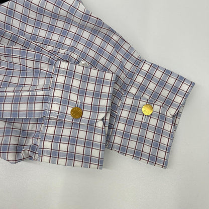 HERMES エルメス 【美品】チェック セリエボタン 長袖シャツ トップス