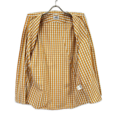 HERMES エルメス 【美品/国内正規】チェック セリエボタン ボタンダウン 長袖シャツ トップス