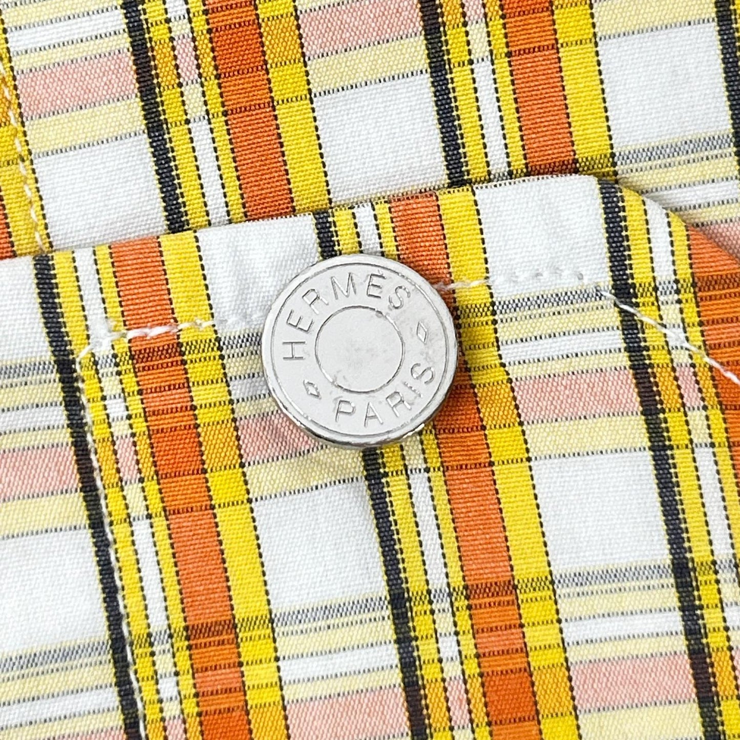 HERMES エルメス 【美品/国内正規】チェック セリエボタン ボタンダウン 長袖シャツ トップス