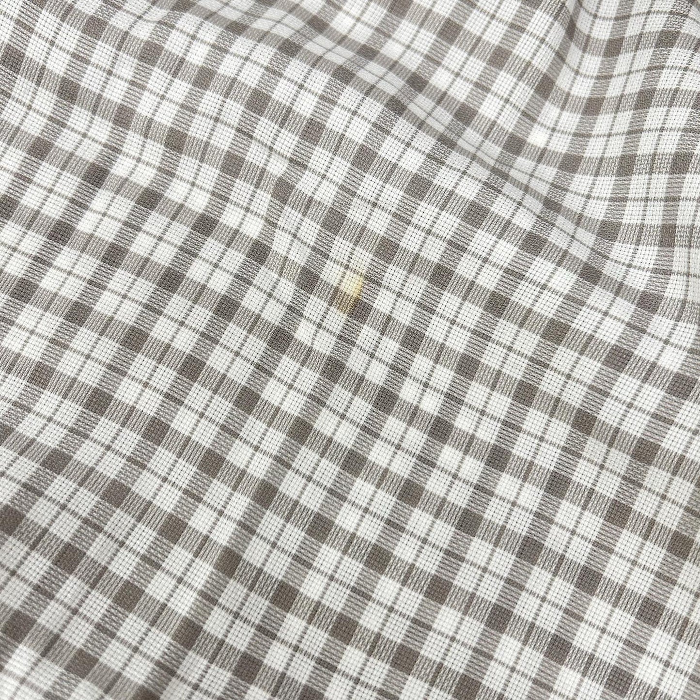 HERMES Hermès Long-Sleeve Shirt Série Buttons Gray Plaid Top