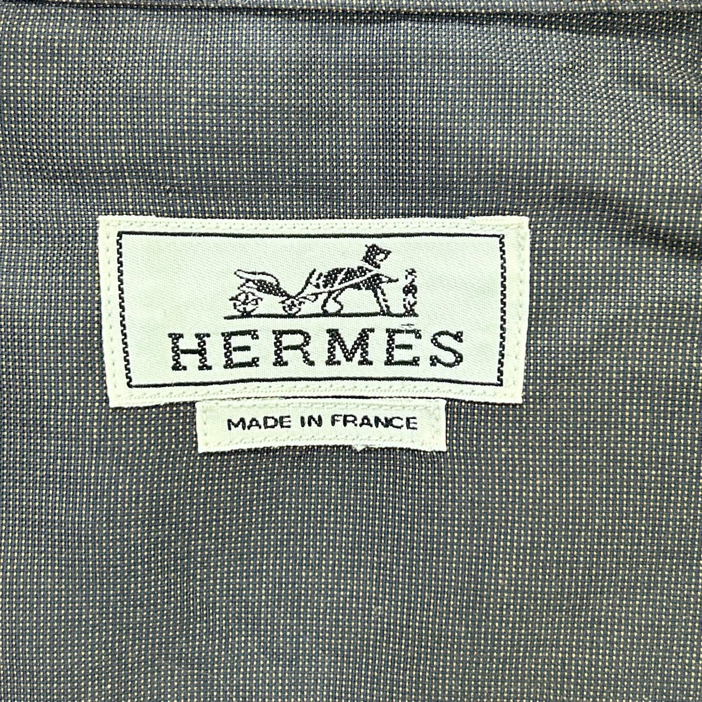 HERMES エルメス 比翼長袖シャツ セリエボタン ブラウン ステッチデザイン トップス